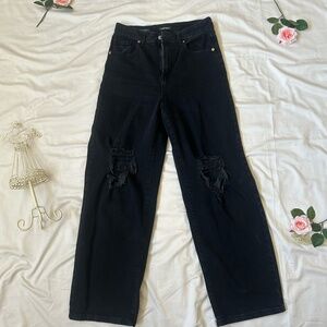 Target - Wild Fable Highest Rise Baggy Distressed Jean - Black - Size 6